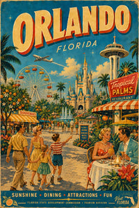 Orlando - Florida - Vintage Tourism Travel Poster