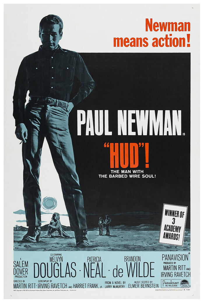 Hud 1963 - Paul Newman - US (2) - Classic Movie Poster