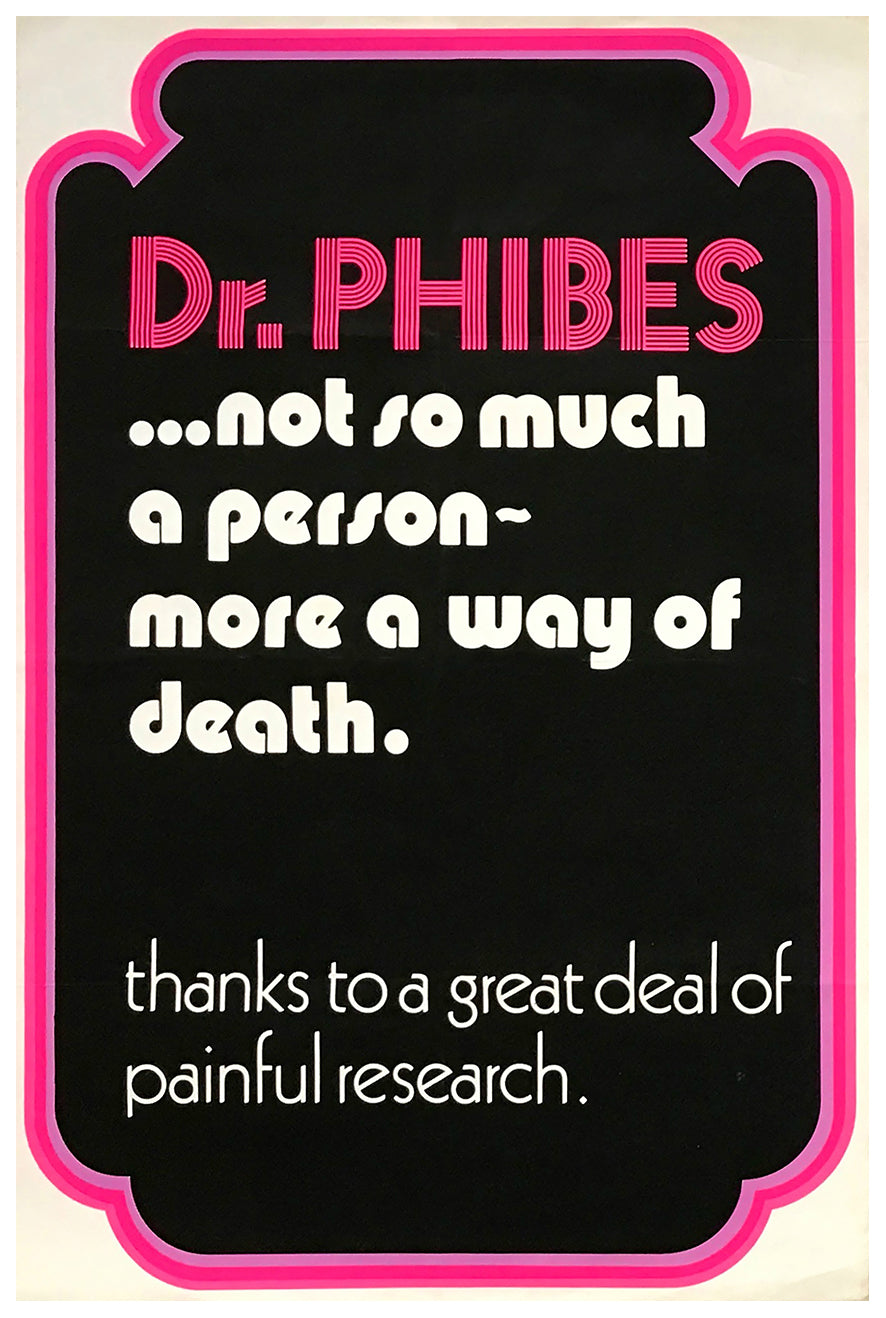 The Abominable Dr. Phibes 1971 - United Kingdom - v4 - Classic Movie Poster