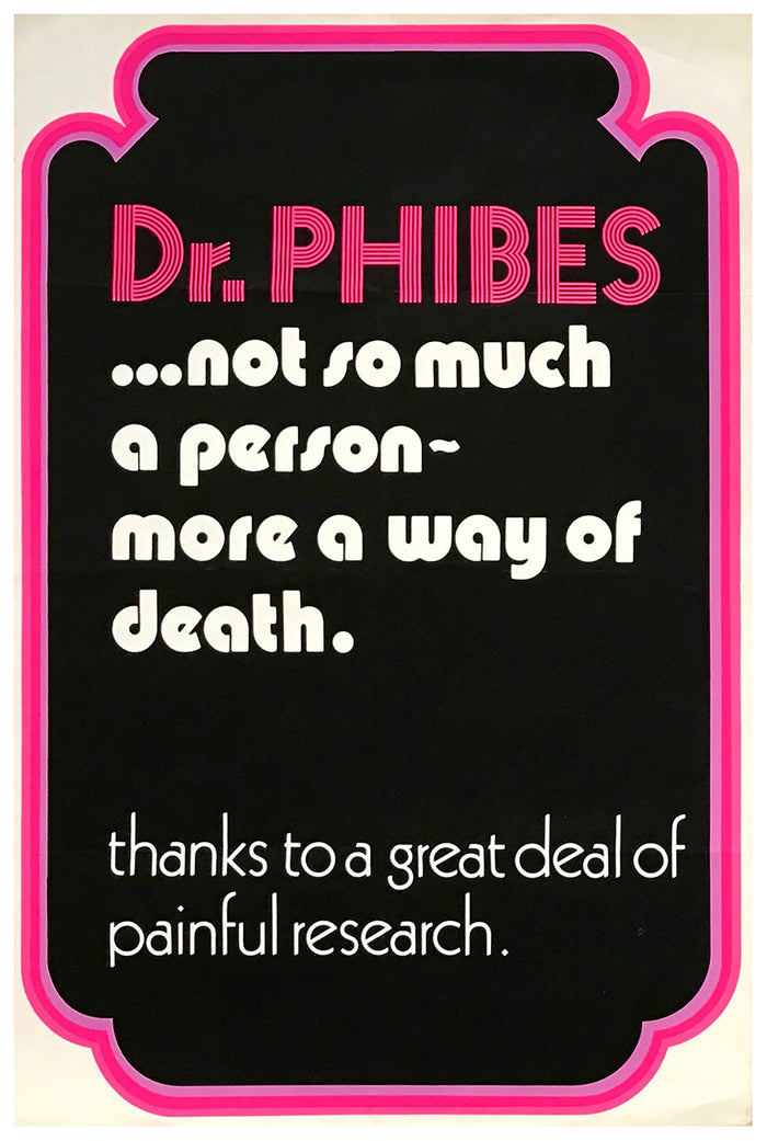 The Abominable Dr. Phibes 1971 - United Kingdom - v4 - Classic Movie Poster
