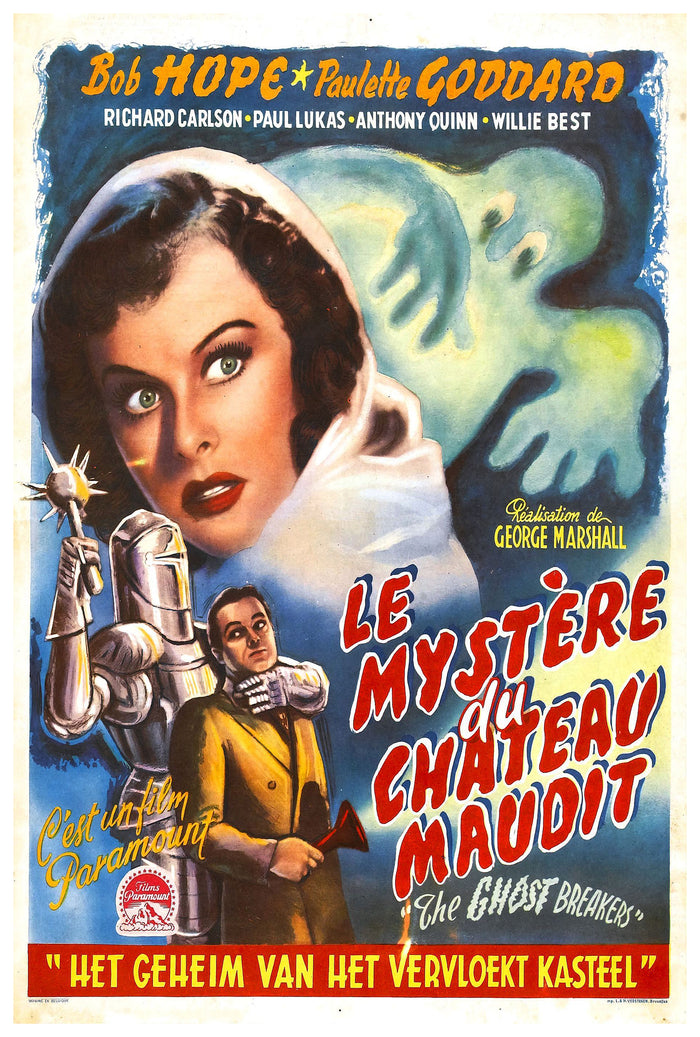 The Ghost Breakers - 1940 - Belgium - Vintage Movie Poster