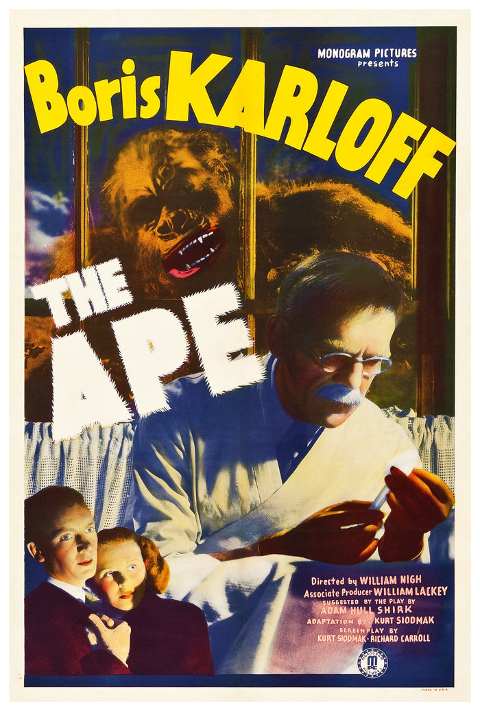The Ape - Boris Karloff - 1940 - Vintage Movie Poster