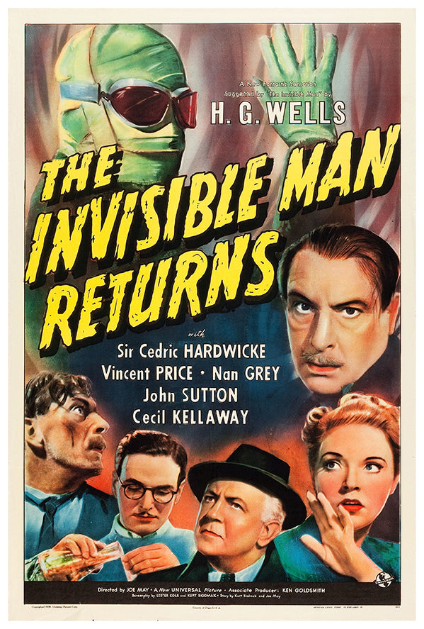 The Invisible Man Returns - 1940 - Vintage Movie Poster