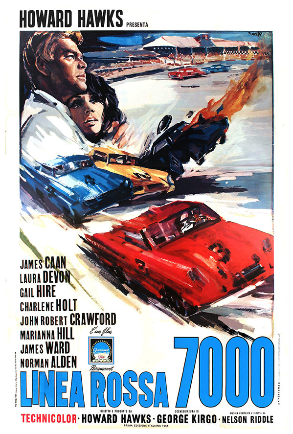 Red Line 7000 - 1965 - Italian - Vintage Movie Poster