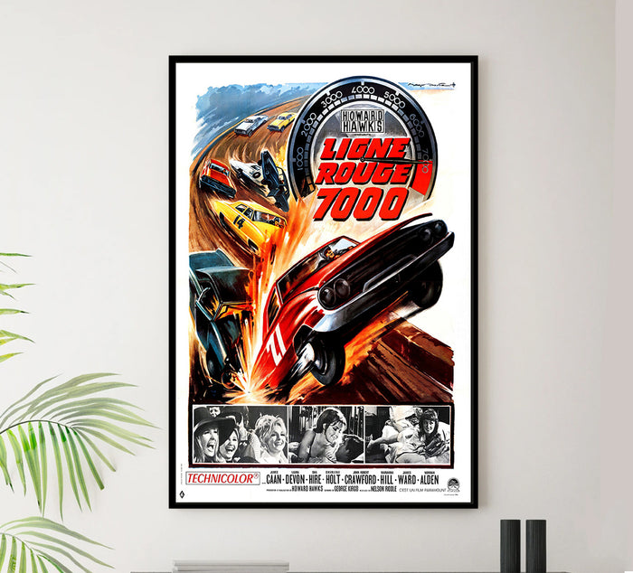 Red Line 7000 - 1965 - French - Vintage Movie Poster