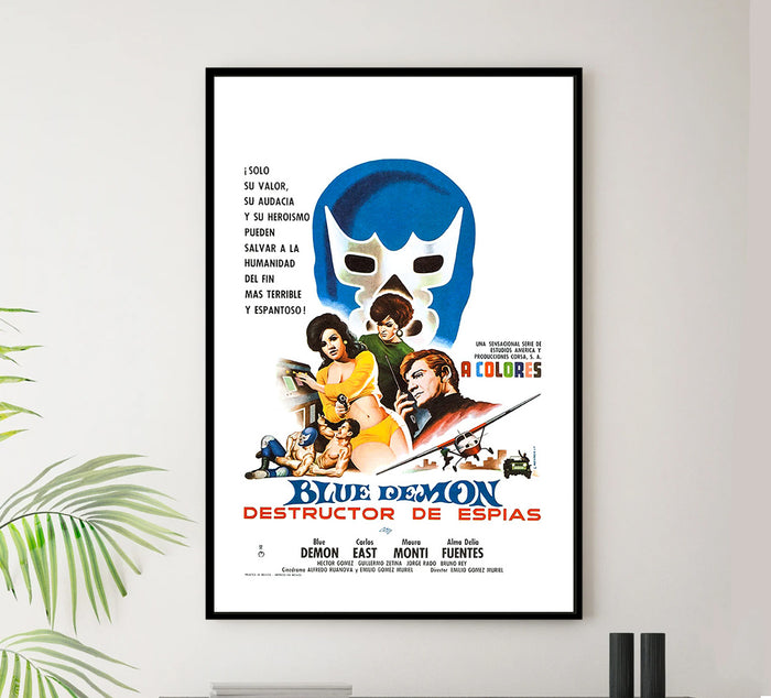 Blue Demon Spy Destroyer - Vintage Movie Poster
