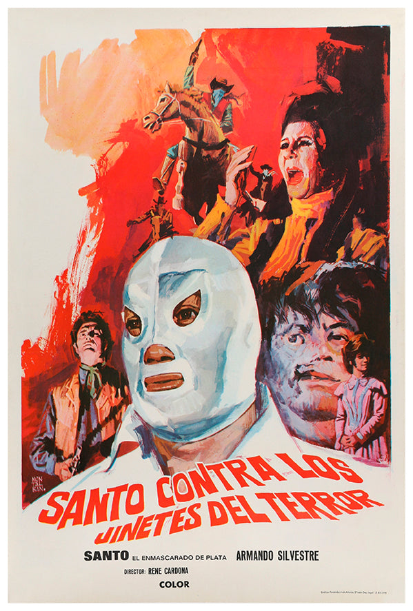 Santo vs the Horsemen of Terror - 1970 - Vintage Movie Poster