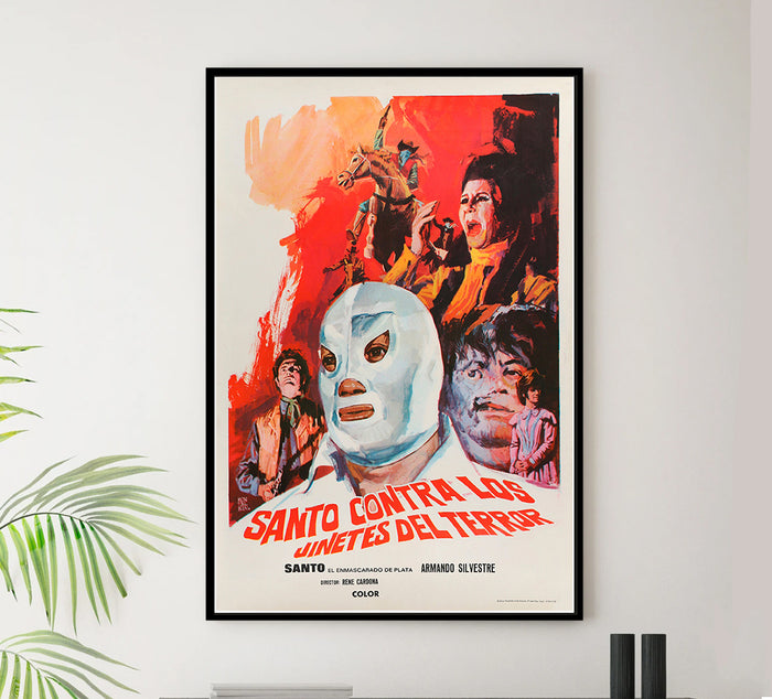 Santo vs the Horsemen of Terror - 1970 - Vintage Movie Poster