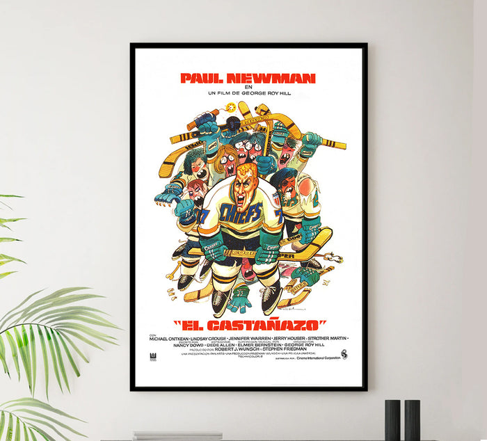 Slap Shot - Spanish - Vintage Movie Poster