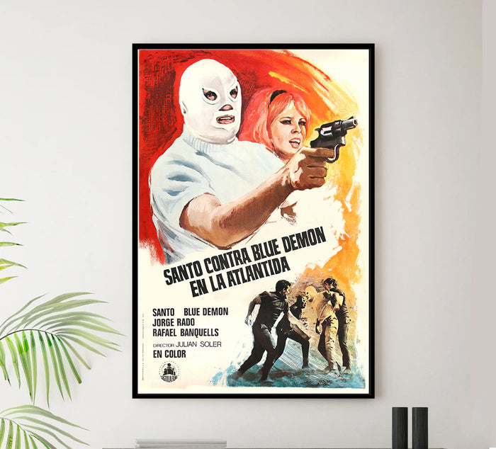 Santo vs Blue Demon in Atlantis - 1970 - Vintage Movie Poster