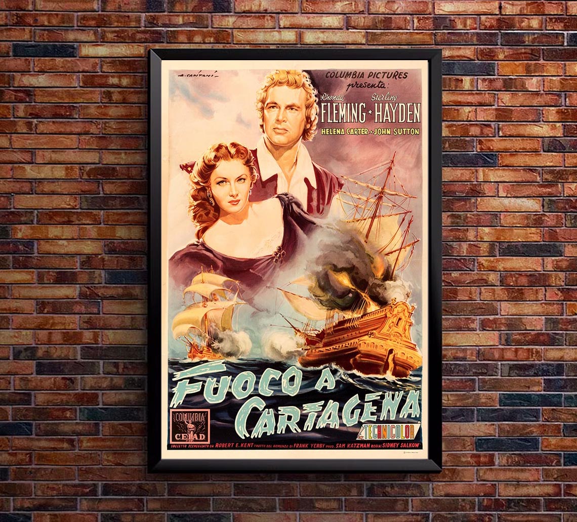 the golden hawk 1955 - Vintage Pirate Classic Movie Poster