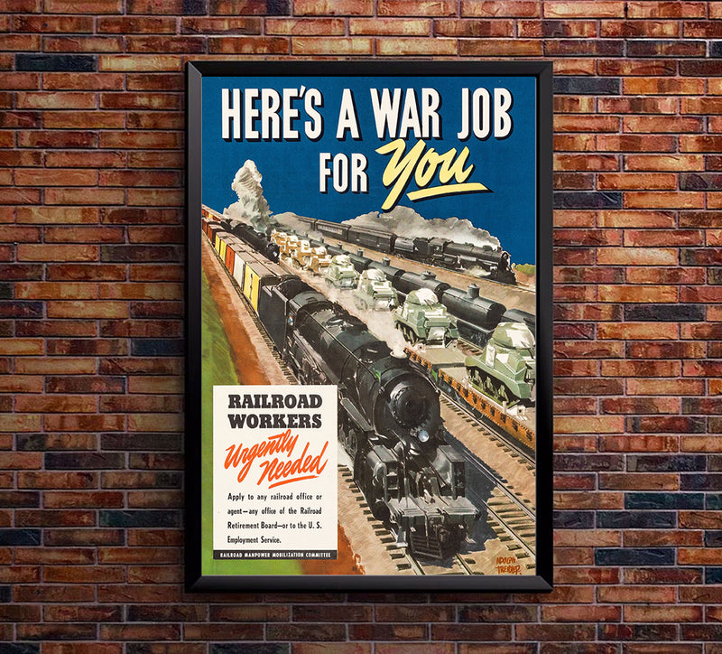 Railroad Workers Urgently Needed - WW2 Poster