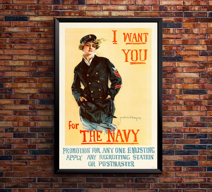 I Want You - Navy Recruitment - WW1 Poster