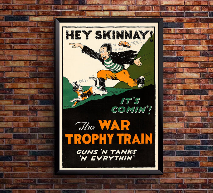 War Trohpy Train - WW1 Poster