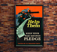 Help Them - War Savings Stamp - WW2 Poster