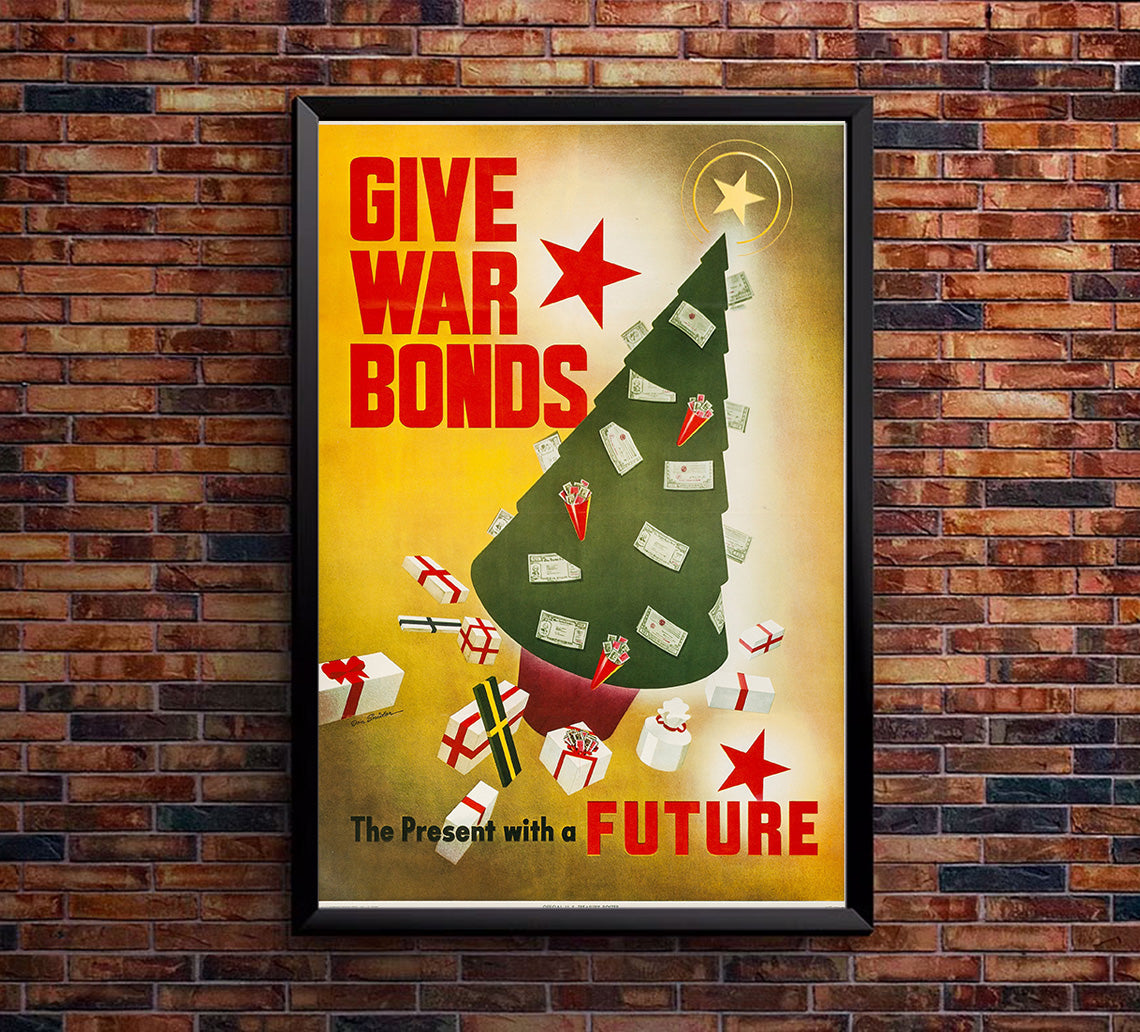 Give War Bonds - Christmas - WW2 Poster