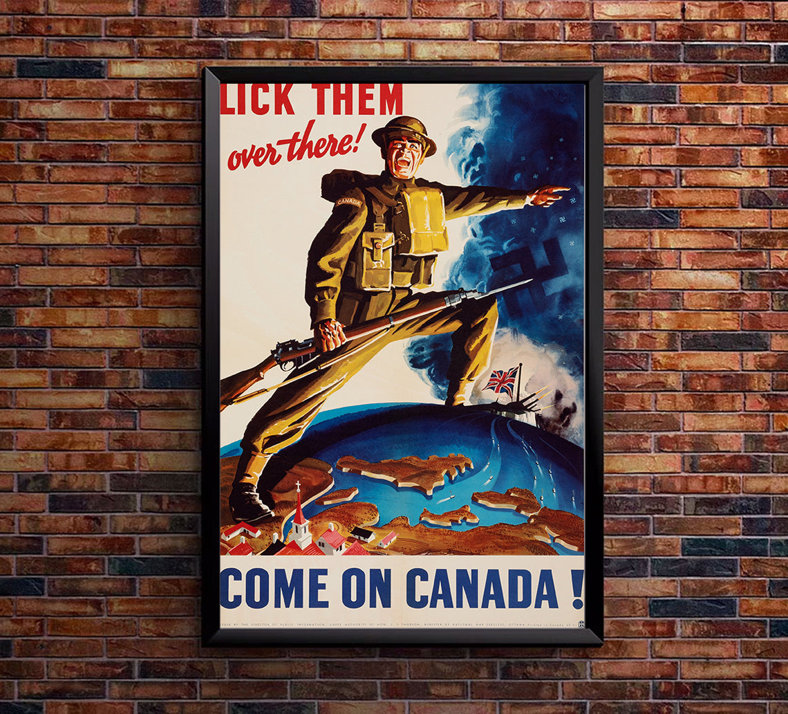 Lick Them Over There - Canada -  - WW2 Poster