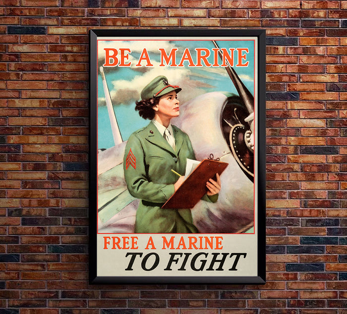 Be a Marine -  Woman Recruitment - WW2 Poster