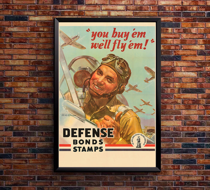 Defense Bonds Stamps -  - WW2 Poster