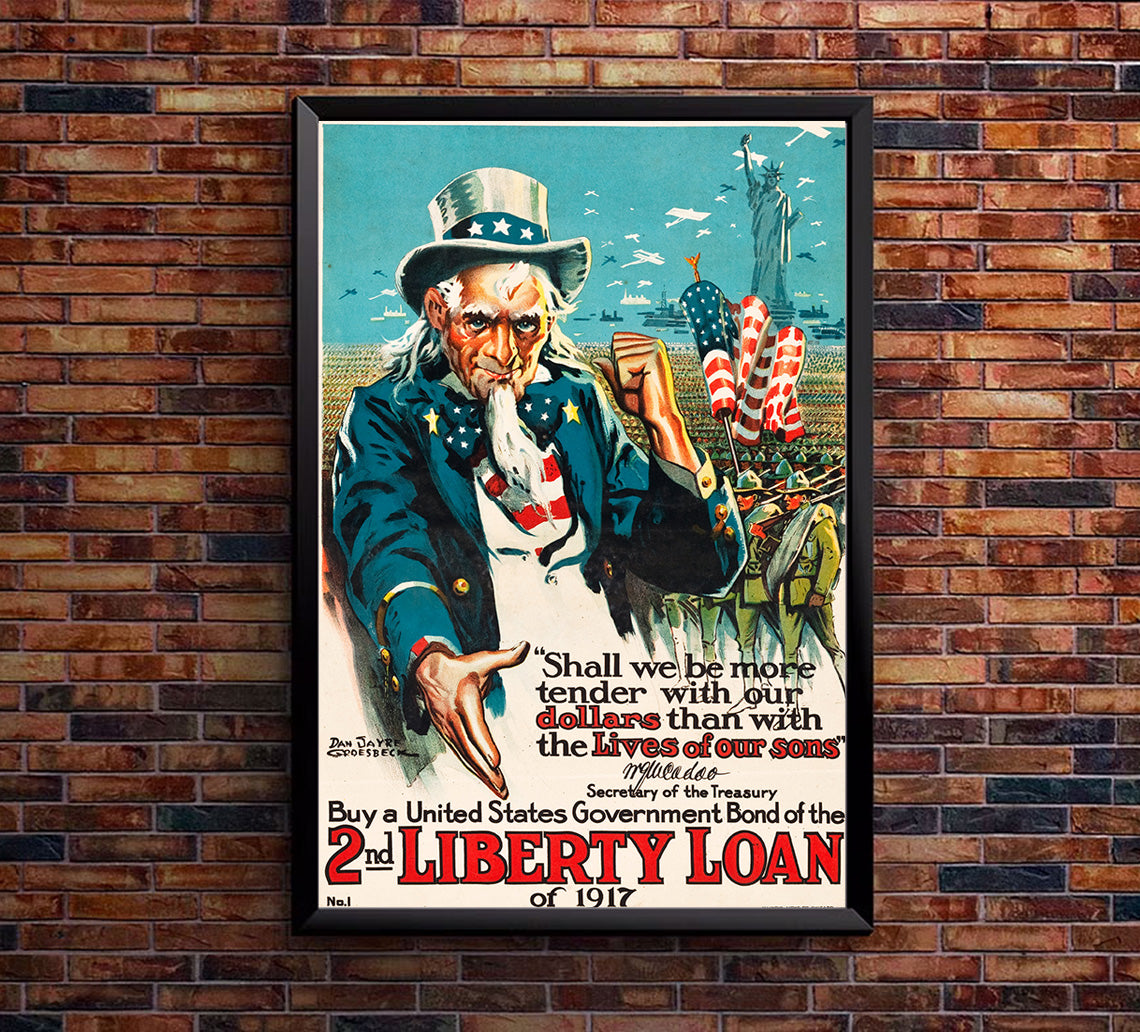 2nd Liberty Loan -Uncle Sam - WW1 Poster