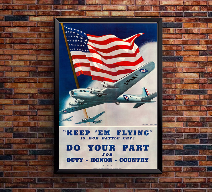 Army Air Corp - Battle Cry -  - WW2 Poster