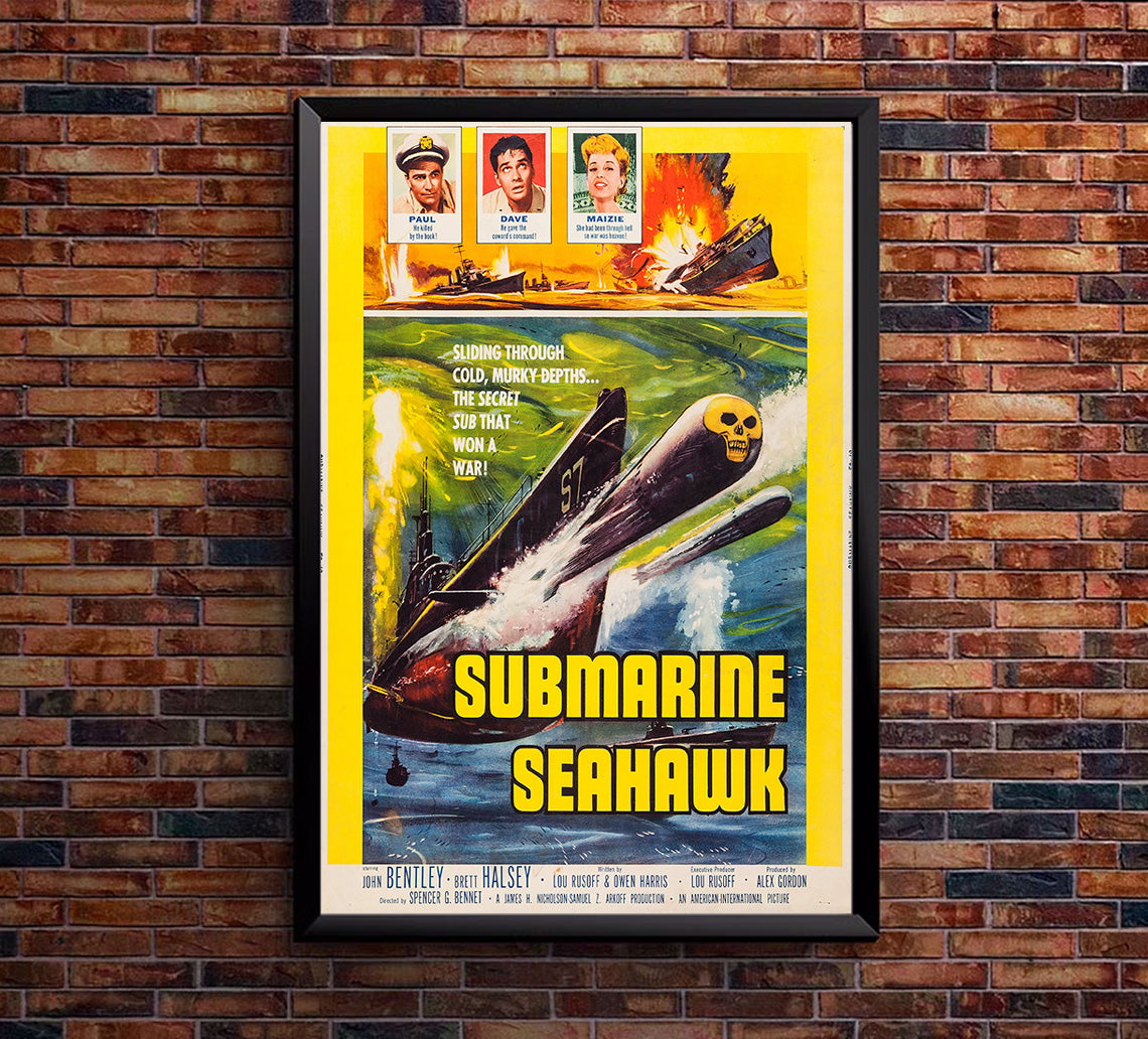 Submarine Seahawk - 1958 - - WW2 Movie Poster – Lost Island