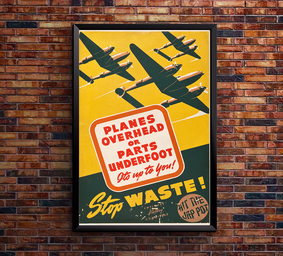 Stop Waste - Employee Victory Commitee - WW2 Poster