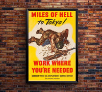 Miles of Hell - Employee Victory Commitee - WW2 Poster