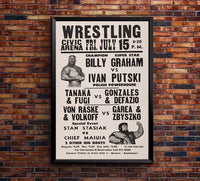 Billy Graham vs Ivan Putski - 1976 - Vintage Wrestling Poster