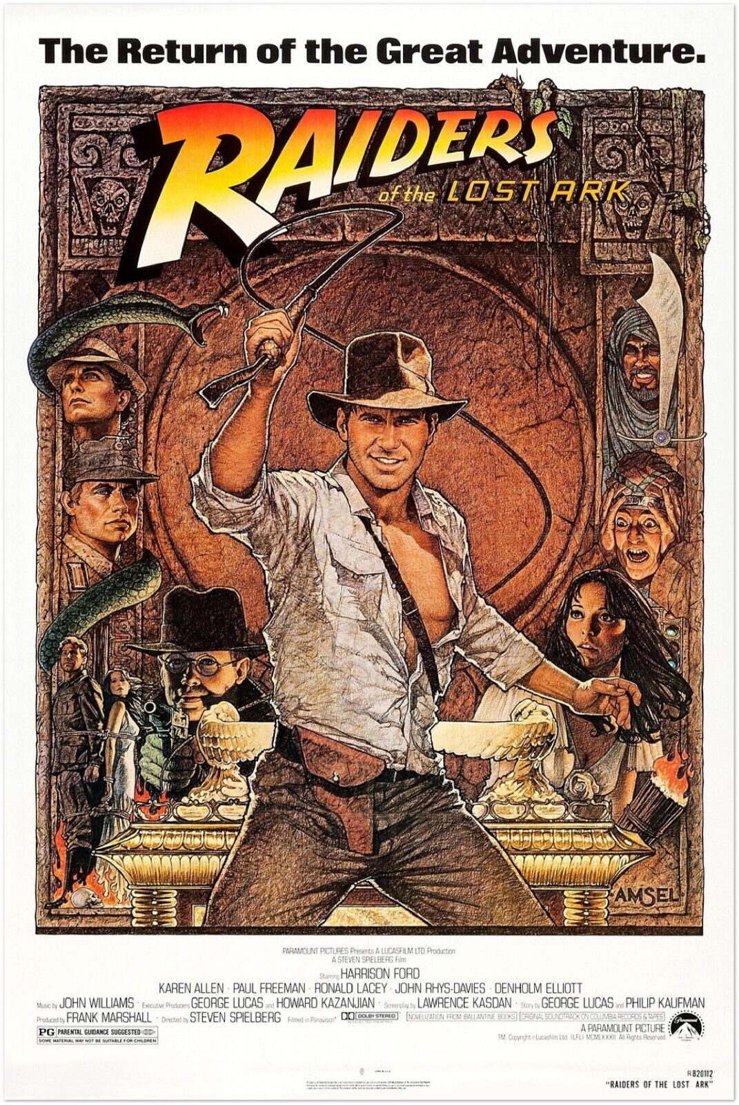 Raiders of the Lost Ark - Indiana Jones - Movie Poster - US Version #1