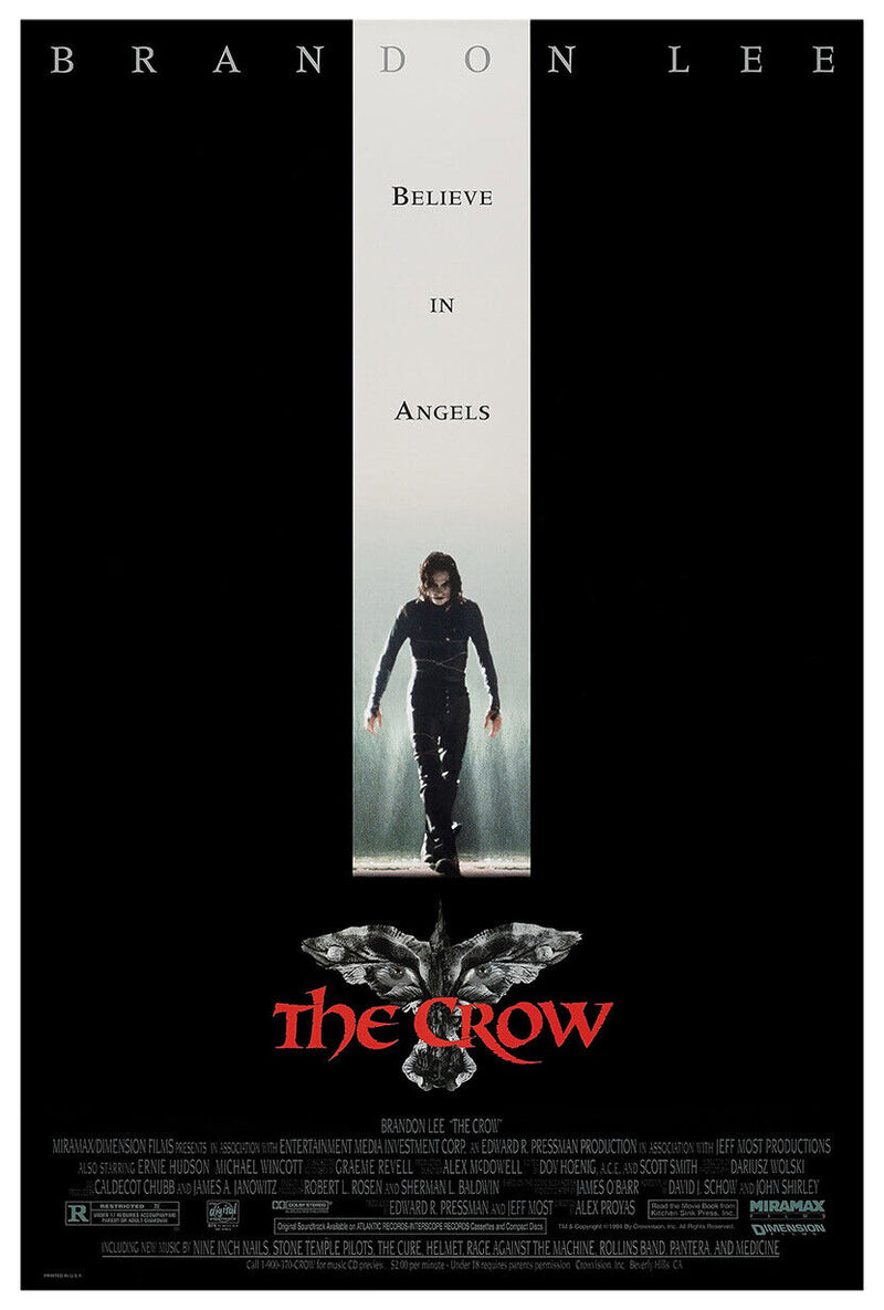 The Crow - Brandon Lee - Movie Poster - 1994 - US Version