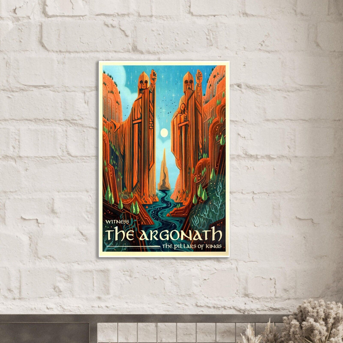 Witness the Argonath  - Lord of the Rings Poster- The Hobbit - Travel Print