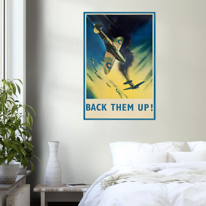 Back Them Up - RAF - World War 2 Poster - WW2 Vintage Poster