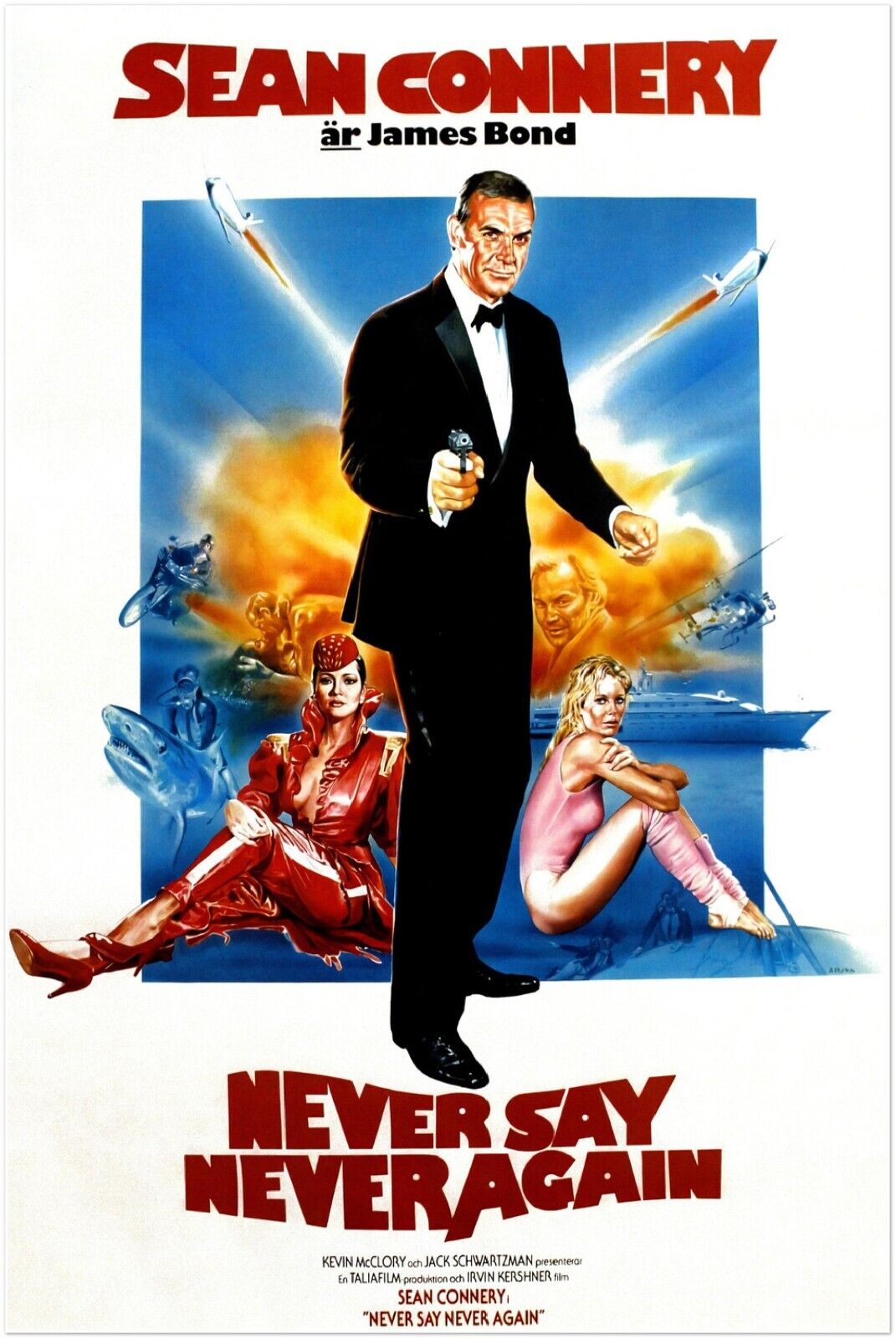 Never Say never Again- James Bond 007 Movie Poster - Sean Connery