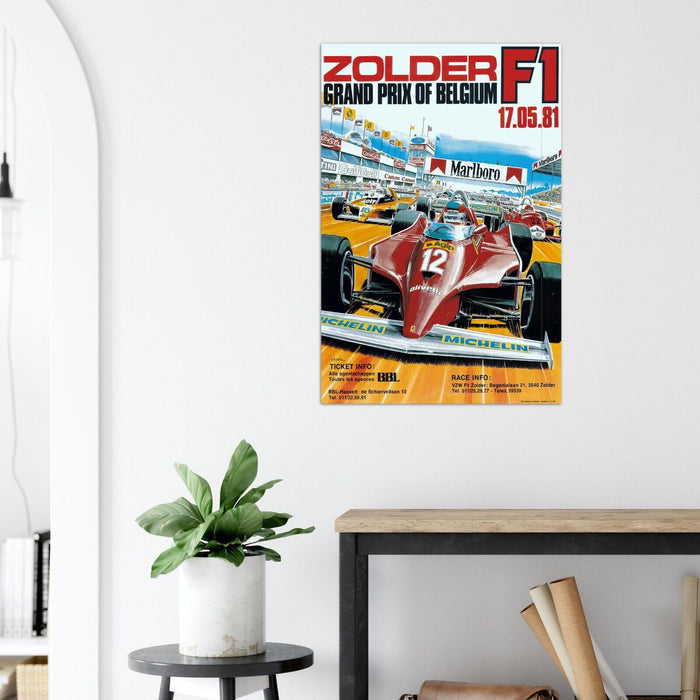 Zolder F1 - 1981 - Auto Racing Poster