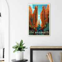 Witness the Argonath  - Lord of the Rings Poster- The Hobbit - Travel Print