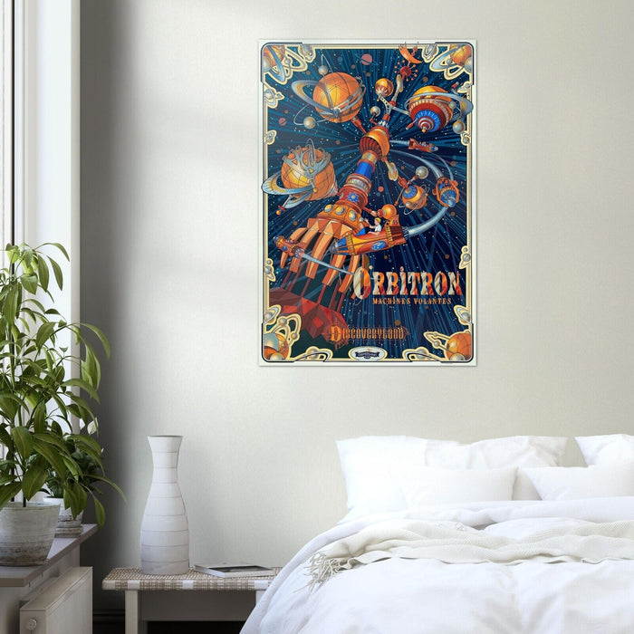 Disney Attraction Poster - Orbitron Disneyland Paris Euro Disney Vintage Poster