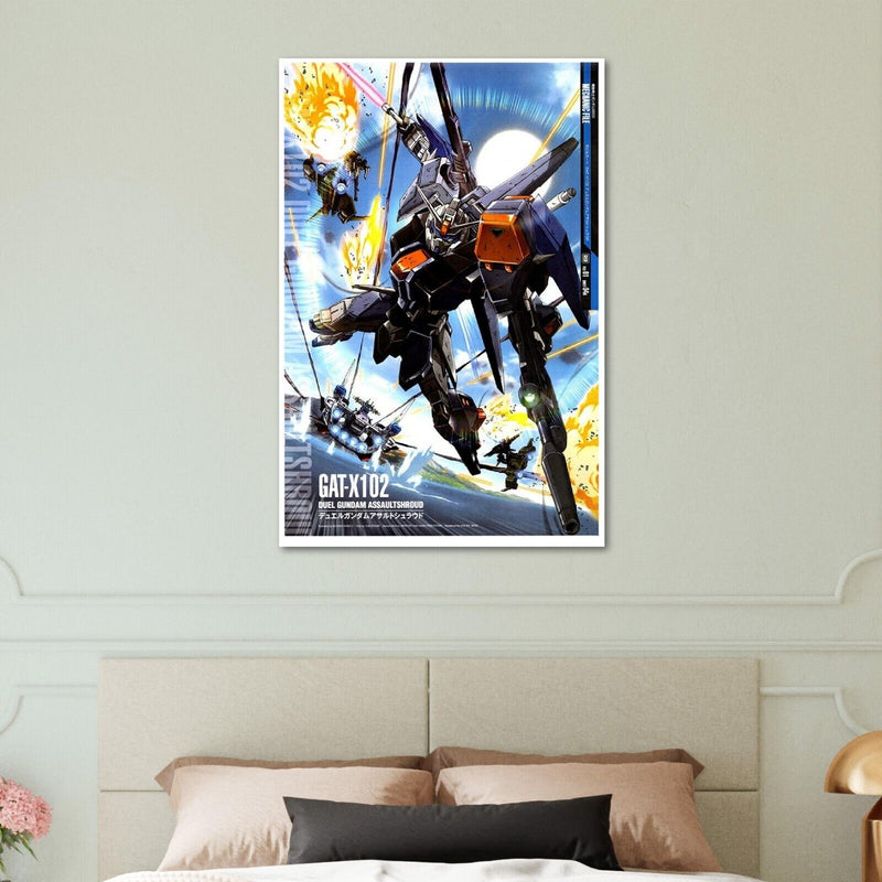 Dual Assaultshroud - Gundam Mechanical Poster - Japanese Anime Poster