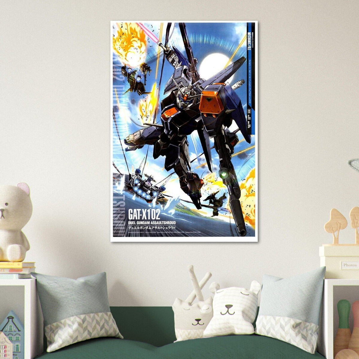 Dual Assaultshroud - Gundam Mechanical Poster - Japanese Anime Poster