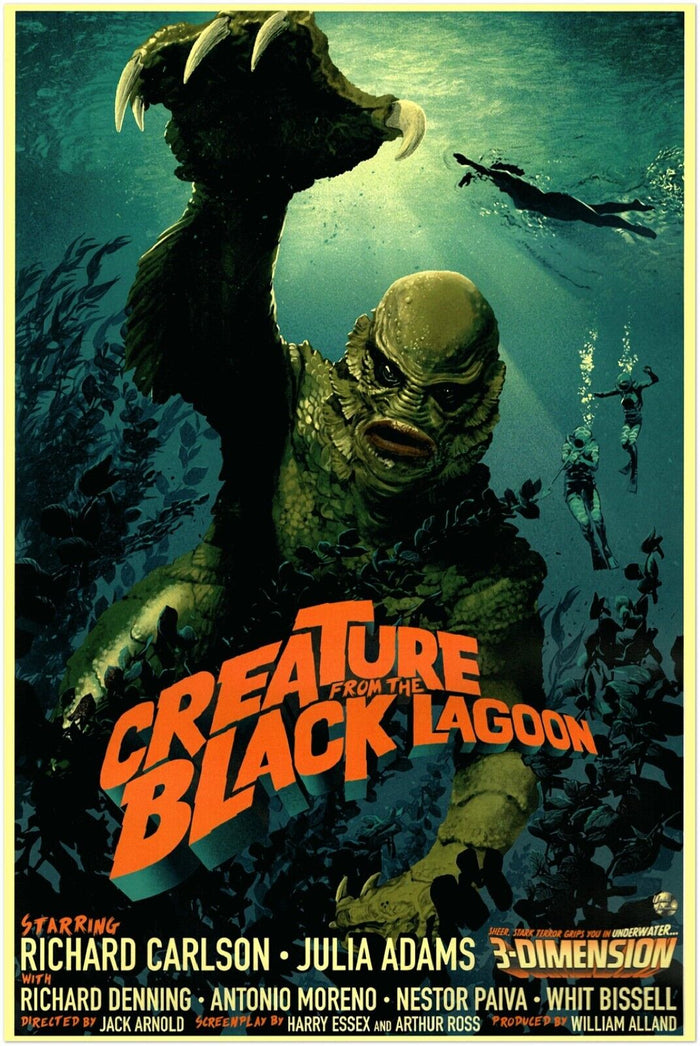 Creature from the Black Lagoon  - Vintage Horror Movie Poster - English