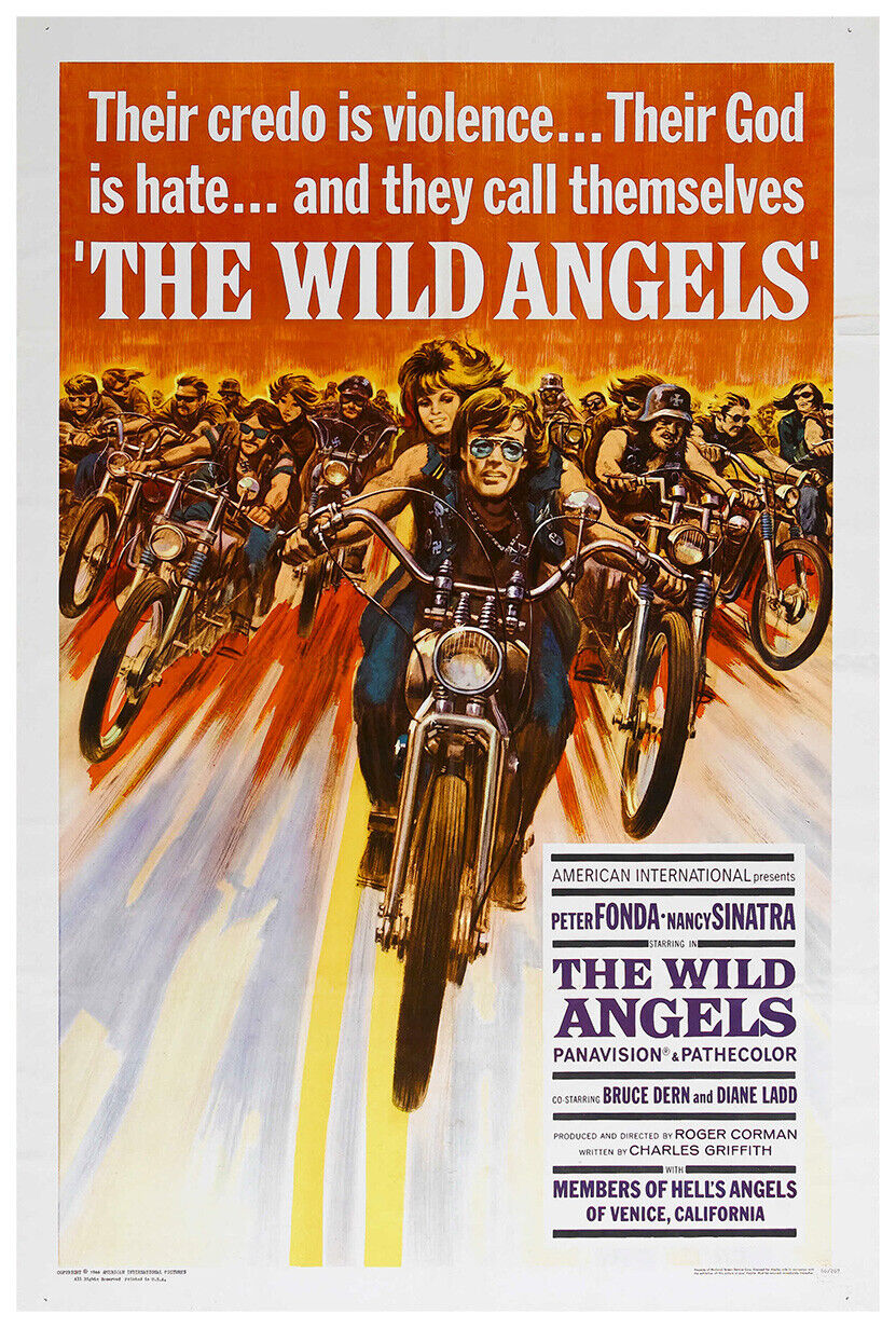 The Wild Angels - Peter Fonda - Nancy Sinatra - Movie Poster - 1966 - US Version