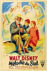 Song of the South - Disney Movie Poster Vintage - French Version