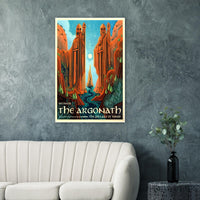 Witness the Argonath  - Lord of the Rings Poster- The Hobbit - Travel Print