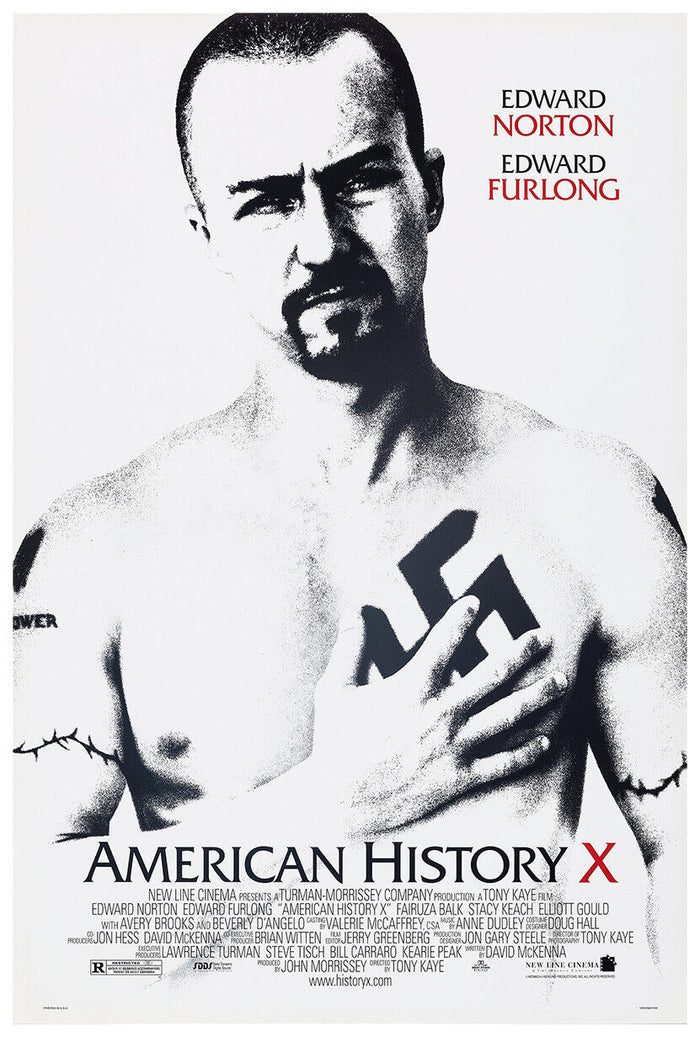 American History X - Edward Norton - Movie Poster - 1998 - US Version