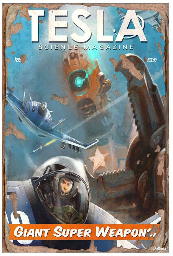 Tesla Science Journal - Giant Super Weapon - Fallout 4 Poster