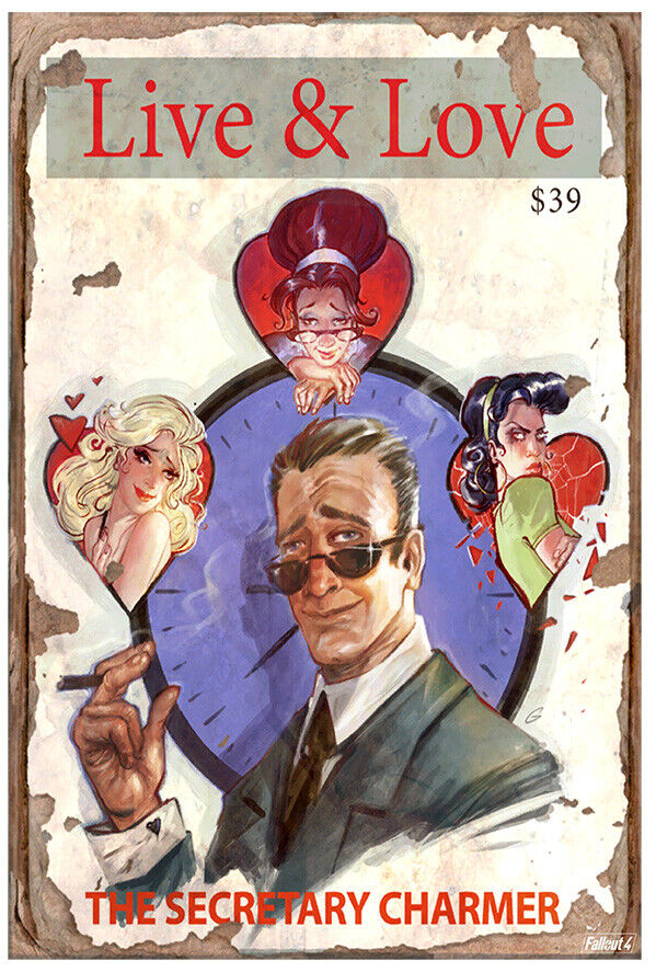 Live & Love - The Secretary Charmer - Fallout 4 Poster