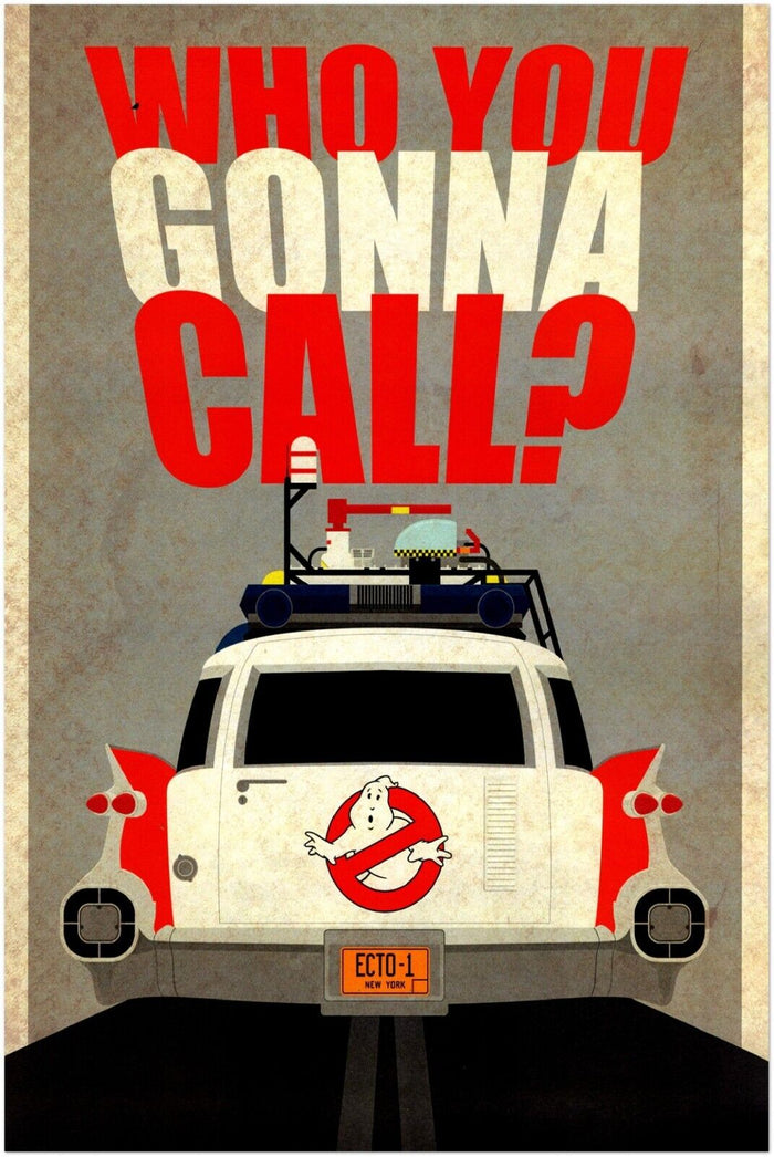 ECTO 1 - Who you Gonna Call? Ghostbusters 2 Movie Poster, Print, Wall Art