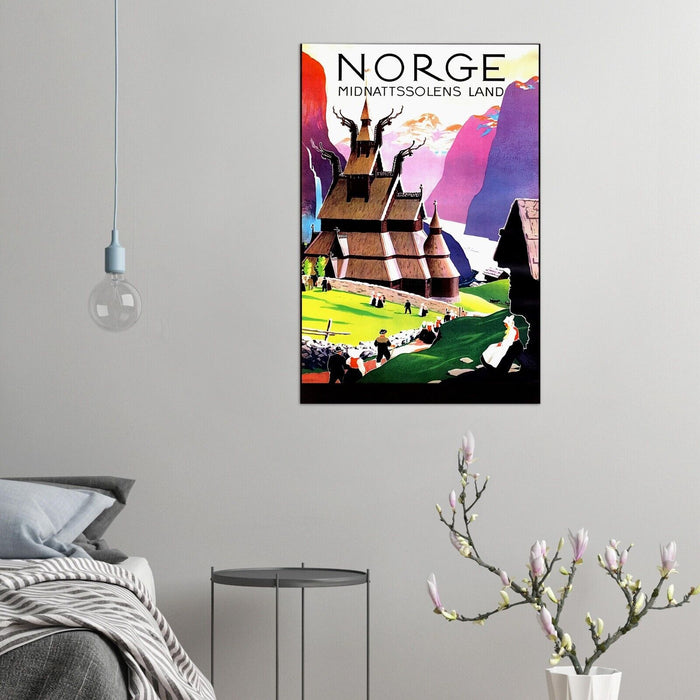 Norway - Norge - Midnattssolens Land - Vintage Travel Poster