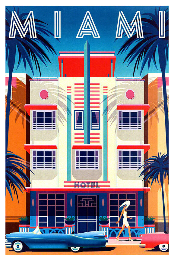 Miami - Florida  - Vintage Travel Poster