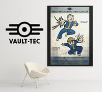 Fallout Poster Vault Boy -Vault Tech Martial Arts Video Game Poster